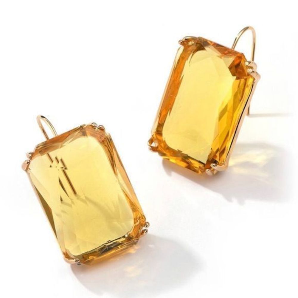 Candy Resin Drop Earrings - Yellow